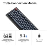 Keychron V1M-D1-ES, Teclado para gaming negro/Azul-gris