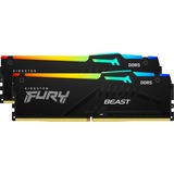 Kingston FURY FURY Beast 16GB 6000MT/s DDR5 CL30 DIMM (Kit de 2) RGB EXPO, Memoria RAM negro, 16 GB, 2 x 8 GB, DDR5, 288-pin DIMM, Negro