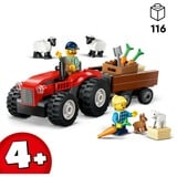 LEGO City Tractor Rojo con Remolque y Oveja, Juegos de construcción Juego de construcción, 4 año(s), Plástico, 116 pieza(s), 260 g