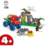 LEGO Todoterreno Dinosaurio y Equipo Spidey al Rescate, Juegos de construcción Juego de construcción, 4 año(s), Plástico, 136 pieza(s), 437 g