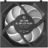 Lian Li UNI FAN SL-INF LCD FLEX 120 Wireless, Ventilador negro