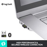 Logitech 910-006438 ratón Oficina mano derecha RF Wireless + Bluetooth Trackball 2000 DPI gris claro/Azul, mano derecha, Trackball, RF Wireless + Bluetooth, 2000 DPI, Blanco