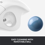 Logitech 910-006438 ratón Oficina mano derecha RF Wireless + Bluetooth Trackball 2000 DPI gris claro/Azul, mano derecha, Trackball, RF Wireless + Bluetooth, 2000 DPI, Blanco