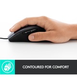 Logitech Corded Mouse M500S ratón mano derecha USB tipo A Óptico 4000 DPI antracita/Plateado, mano derecha, Óptico, USB tipo A, 4000 DPI, Negro