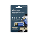 MediaRange USB Nano 8 GB, Lápiz USB azul