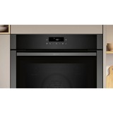Neff N 50 B6ACJ7AG3 horno 71 L 3600 W Negro, Grafito negro/Grafito, Medio, Horno eléctrico, 71 L, 3600 W, 71 L, 30 - 275 °C