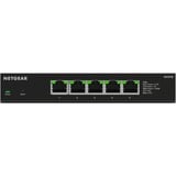 Netgear MS305E No administrado 2.5G Ethernet (100/1000/2500) Negro, Interruptor/Conmutador No administrado, 2.5G Ethernet (100/1000/2500), Bidireccional completo (Full duplex), Montaje de pared