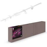Philips Hue Kit Perifo base de techo recto (4 focos), Lámpara blanco, Philips Hue White and Color ambiance Kit Perifo base de techo recto (4 focos), Foco para riel, LED, 6500 K, 220 - 240 V, Blanco