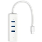 TP-Link UE330C adaptador y tarjeta de red Ethernet 1000 Mbit/s, Adaptador de red blanco, Alámbrico, USB Type-A/USB Type-C, Ethernet, 1000 Mbit/s, Blanco