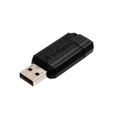 Verbatim PinStripe - Unidad USB de 32 GB - Negro, Lápiz USB negro, 32 GB, USB tipo A, 2.0, 10 MB/s, Deslizar, Negro