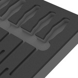 Wera 9811 Inserto de espuma para juego de destornilladores VDE 1, vacío, Depósito negro/Gris