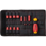 Wiha Destornillador y dado 1/4" electric slimVario Set rojo/Amarillo