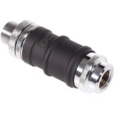 Alphacool ES Schnellverschluss BLH1A PushIn Set IG-IG con prensaestopas, Conexión negro (mate)/Cromado