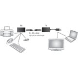Digitus Set extensor USB 1.1 CAT, 45 metros negro