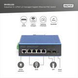 Digitus Switch Gigabit Ethernet gestionado L2 industrial 8+2 puertos, Interruptor/Conmutador 