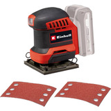 EINHELL Power X-Change Lijadora orbital de mano a batería TE-OS 18/113 Li-Solo, 18 Voltios rojo/Negro