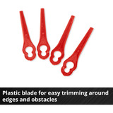 EINHELL Power X-Change Recortadora de césped GC-CT 18/24 Li-Solo, 18 Voltios, Cortabordes rojo/Negro