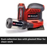 EINHELL TE-OS 18/113 Li-Solo, 4460731, Lijadora orbital rojo/Negro