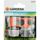 GARDENA 18279-20 accesorio para manguera Conector de manguera Gris, Naranja 2 pieza(s), Pieza de manguera gris/Naranja, Conector de manguera, Gris, Naranja