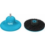 Hazet Limpiador de brida de llanta (cuerpo base + 1 disco abrasivo), Ø 160 mm, Rueda de esmeril azul