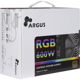 Inter-Tech Argus RGB-600W II, Fuente de alimentación de PC negro