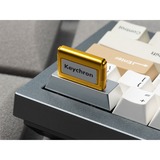 Keychron Tecla artesanal de aleación de aluminio para ordenador, Cubierta de teclado plateado/Dorado