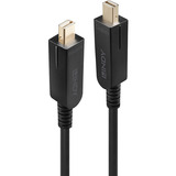 Lindy Cable híbrido de fibra óptica DisplayPort 1.4 negro