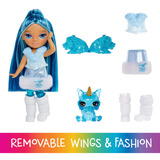 MGA Entertainment Rainbow High Littles Rainbow Fantasy Fairies Doll- Sapphire (blue), Muñecos Rainbow High Littles Rainbow Fantasy Fairies Doll- Sapphire (blue), Muñeca fashion, Femenino, 4 año(s), Niño/niña, 140 mm, Multicolor