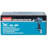 Makita Taladro atornillador percutor inalámbrico DHP487Z, 18 Voltios, Martillo atornillador azul/Negro