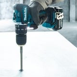 Makita Taladro atornillador percutor inalámbrico DHP487Z, 18 Voltios, Martillo atornillador azul/Negro