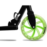 Muuwmi Lights Aluminium Scooter GLOW 200 mm, Vespa negro/Verde