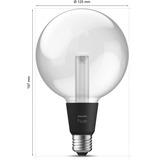 Philips Hue Hue White & Color Ambiance G125 Globe - Lámpara inteligente E27, Lámpara LED 