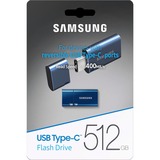 Samsung MUF-512DA unidad flash USB 512 GB USB Tipo C 3.2 Gen 1 (3.1 Gen 1) Azul, Lápiz USB azul, 512 GB, USB Tipo C, 3.2 Gen 1 (3.1 Gen 1), 400 MB/s, Tapa, Azul