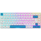 Sharkoon SKILLER SGK50 S3 PBT, Teclado para gaming blanco/Celeste