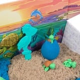 Spin Master Kinetic Sand, Project Planet Playa de las tortugas con 396 g de arena de juego, herramientas y moldes, materiales respetuosos con el medio ambiente, juguetes sensoriales para niños y niñas a partir de 3 años, Juego de arena 