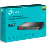 TP-Link TL-SG1210MP switch No administrado Gigabit Ethernet (10/100/1000) Energía sobre Ethernet (PoE) Negro, Interruptor/Conmutador No administrado, Gigabit Ethernet (10/100/1000), Energía sobre Ethernet (PoE)