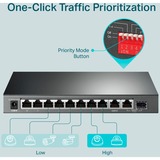 TP-Link TL-SG1210MP switch No administrado Gigabit Ethernet (10/100/1000) Energía sobre Ethernet (PoE) Negro, Interruptor/Conmutador No administrado, Gigabit Ethernet (10/100/1000), Energía sobre Ethernet (PoE)