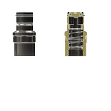 Thermal Grizzly DeltaMate Quick Disconnect, Conexión plateado brillante/Níquel