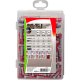 fischer Profi-Box DuoPower, Pasador gris claro/Rojo