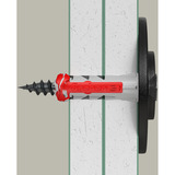fischer Taco DuoPower 8x40 S, Pasador gris claro/Rojo