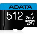 ADATA AUSDX512GUICL10A1-RA1 memoria flash 512 GB MicroSDXC UHS-I Clase 10 512 GB, MicroSDXC, Clase 10, UHS-I, 100 MB/s, 25 MB/s