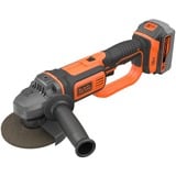 BLACK+DECKER Amoladora angular inalámbrica BCG720M1, 18Volt negro/Naranja