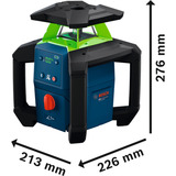 Bosch Rotationslaser GRL18V-3-31G Akku ProCORE18V 4.0Ah en L-BOXX, Láser rotativo verde, Minorista
