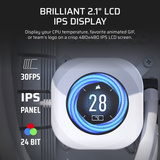 Corsair NAUTILUS 360 RS LCD Reacondicionado, Refrigeración por agua blanco