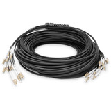 Digitus Cable de fibra óptica universal Breakout, dúplex, conector LC/UPC, multimodo OM4 negro