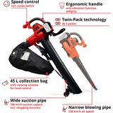 EINHELL GE-CL 36/230 Li E -Solo, Aspirador/soplador rojo/Negro, 5,75 kg, 502 mm, 292 mm, 380 mm