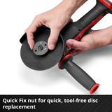 EINHELL Professional Akku-Winkelschleifer AXXIO 18/125 Q, 18Volt, Amoladora angular rojo/Negro