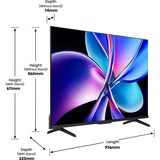 Hisense 43E7S PRO televisor Hi-QLED, TV QLED negro/Gris oscuro