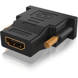 ICY BOX IB-AC552 DVI-D HDMI Type A (Standard), Adaptador negro, DVI-D, HDMI Type A (Standard)