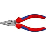 KNIPEX 0822145 alicate Alicates de punta fina, Alicates combi rojo/Azul, Alicates de punta fina, Metal, De plástico, Azul/Rojo, 14,5 cm, 145 g